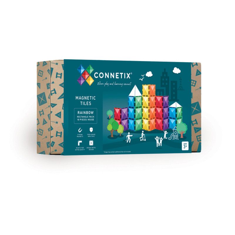 Magnetická stavebnice CONNETIX® Rainbow Rectangle Pack 18 ks