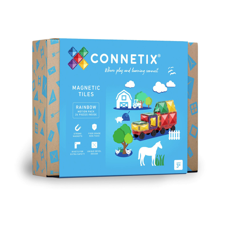 Magnetická stavebnice CONNETIX® Rainbow Motion Pack 24 ks