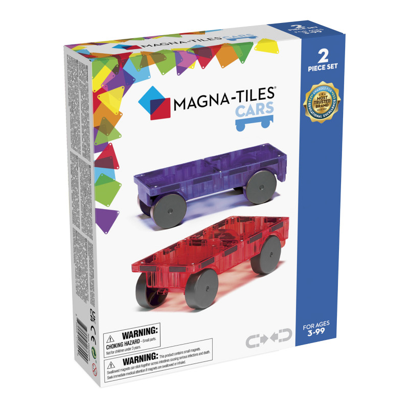 Magnetická stavebnice MAGNA-TILES® Autíčka 2 ks fialová/červená