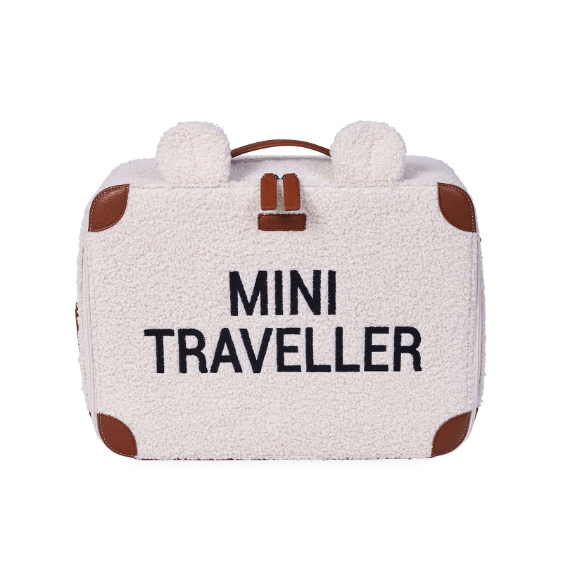 Childhome dětský cestovní kufřík Mini Traveller teddy off white