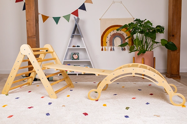 Lezecký set pikler S s montessori houpačkou